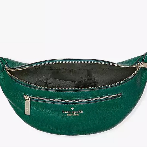 NWT KATE SPADE LEILA BELT BAG DEEP JADE GREEN BAG LEATHER - Picture 4 of 5